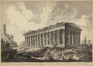 View of the Temple of Theseus, Athens, Greece