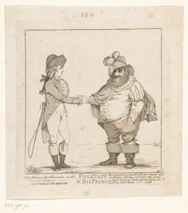 Fox and the Prince of Wales, 1783 Falstaff & his Prince (title on object)