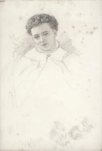 Unfinished Portrait of a Woman by John Brett
