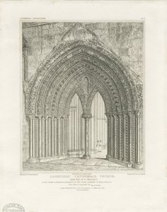 Lichfield Cathedral - North Transept Doorway by John Britton