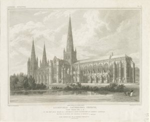 Lichfield Cathedral - South East View by John Britton