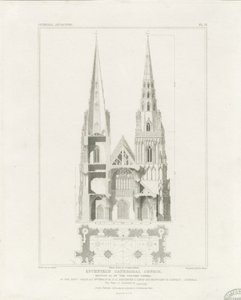 Lichfield Cathedral - West Front by John Britton