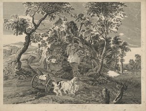 Landscape with Wagon by John Browne after Sir Peter Paul Rubens