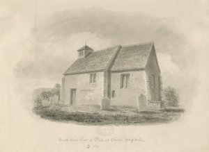 Bednall Church, 1841 by John Buckler