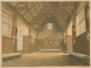 Cambridgeshire - Trinity College Hall - Interior View