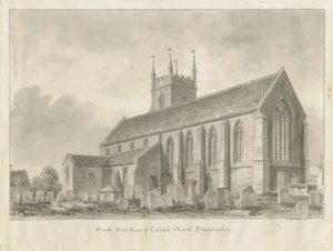 Colwich Church (sepia drawing), 1841