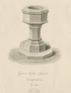 Font in Stoke-upon-Trent Church by John Buckler