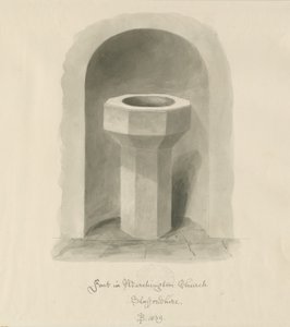 Font in Marchington Church