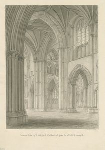 Interior of Lichfield Cathedral - Crossing from the North Transept by John Buckler