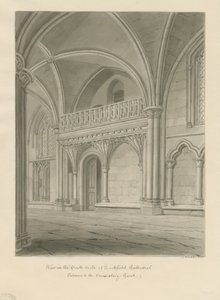 Interior of Lichfield Cathedral - Entrance to Consistory Court by John Buckler