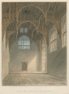 Middlesex - Hampton Court - Interior of Hall, 1821 by John Buckler