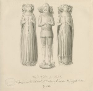 Norbury Church - Effigy of Sir Edward Botiler by John Buckler