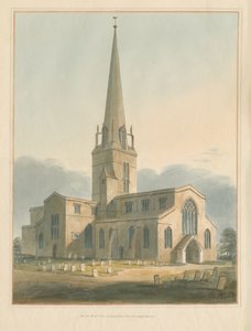 Oxfordshire - Bampton Church, 1802 by John Buckler