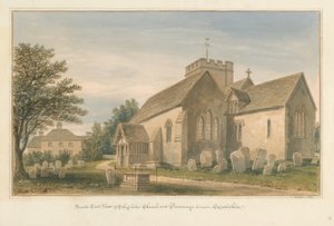 Oxfordshire - Shiplake Church and Parsonage House, 1830 by John Buckler