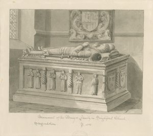 Seighford Church - Tomb of William and Mercy Bowyer by John Buckler