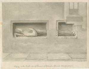 Standon Church - Wall Tomb to Nicholas Hyde by John Buckler