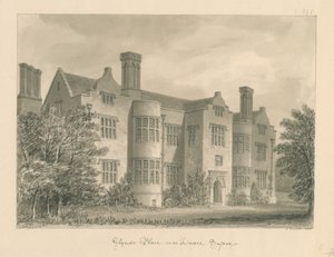 Sussex - Lewes - Glynde Place by John Buckler