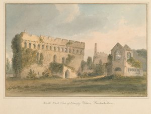 Llanfey Palace, 1815 by John Buckler