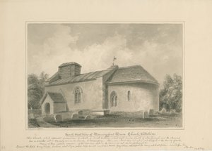 Wiltshire - Manningford Bruce Church, 1806 by John Buckler