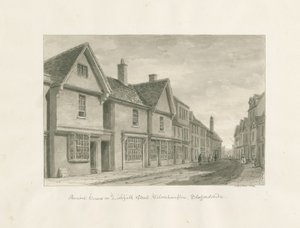 Wolverhampton - Ancient Houses in Lichfield Street by John Buckler