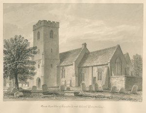 Hampton Lovett Church, 1833 by John Buckler