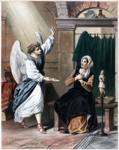 Angel bringing a letter from God to Christiana, c1850 by John Bunyan Bristol