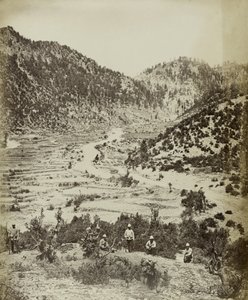A view of the route taken by front attack of Peiwar Kotal, 1878-79 by John Burke