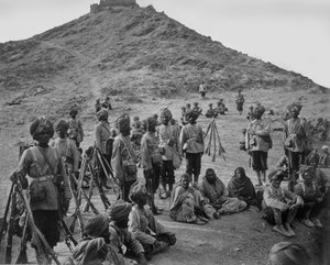 Halt of Prisoners from Bassaule with an Escort of 45th Native Infantry on the Khurd Khyber by John Burke