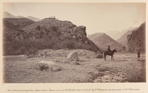 View looking up gorge from below Sultan Tarra, showing Ali Musjid