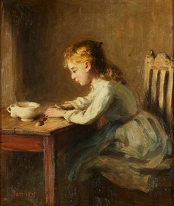 Girl at the Breakfast Table by John Burr