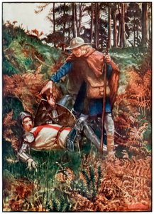 Faithful Helps Christian Up After His Fall, from The Pilgrim