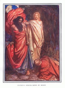 Faithful Struck Down by Moses by John Byam Liston Shaw