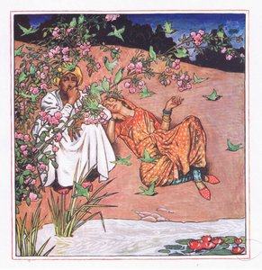 Love lightly, illustration from The Garden of Kama (and other lyrics from India) by John Byam Liston Shaw