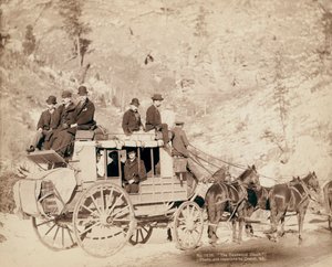 The Deadwood Coach Traveling in South Dakota