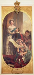 Queen Victoria with Albert Edward, the Prince of Wales, Victoria, the Princess Royal and other members of the Royal Family, 1864 by John Calcott Cope