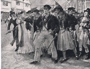 Naval Mutineers Ashore, illustration from 