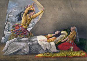 The Death of Minnehaha, Engraved and Published by Currier and Ives, 1867