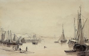 Folkestone Harbour with Shipping, Shakespeare