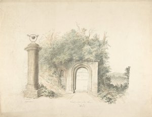Title Page to a Group of Plans, Elevations and Scenic Interiors of Lea Castle, Worcestershire by John Carter.
