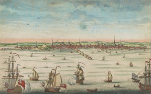 A South East View of the Great Town of Boston in New England in America, 1730-60 by John Carwitham