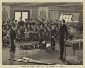 Ambulance Drill on Board HM Training-Ship Exmouth