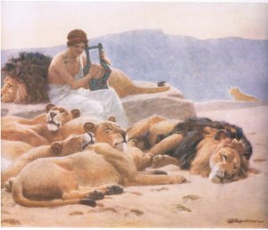 Orpheus and His Lute, Bibbys Annual by John Charles Dollman