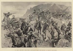 A Hot Chase, British Cavalry driving back a Boer Outpost