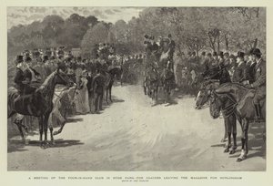 A Meeting of the Four-in-Hand Club in Hyde Park, the Coaches Leaving the Magazine for Hurlingham
