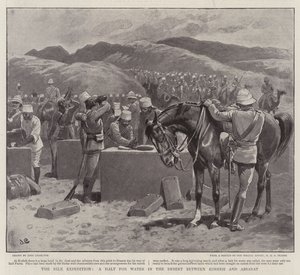 The Nile Expedition, a Halt for Water in the Desert between Kosheh and Absarat by John Charlton