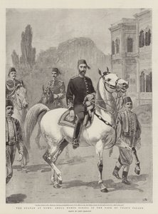 The Sultan at Home, Abdul Hamid riding in the Park of Yildiz Palace