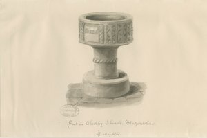 Font in Checkley Church