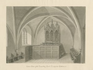 Interior of Lichfield Cathedral - Consistory Court by John Chessell Buckler