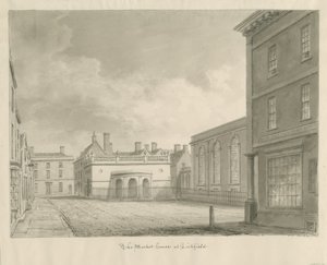 Lichfield - Market House by John Chessell Buckler