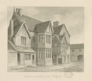 Stafford - Old Houses in Crabbery Lane by John Chessell Buckler